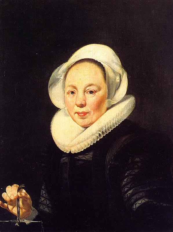 Thomas De Keyser Portrait of a Woman Holding a Balance Sweden oil painting art